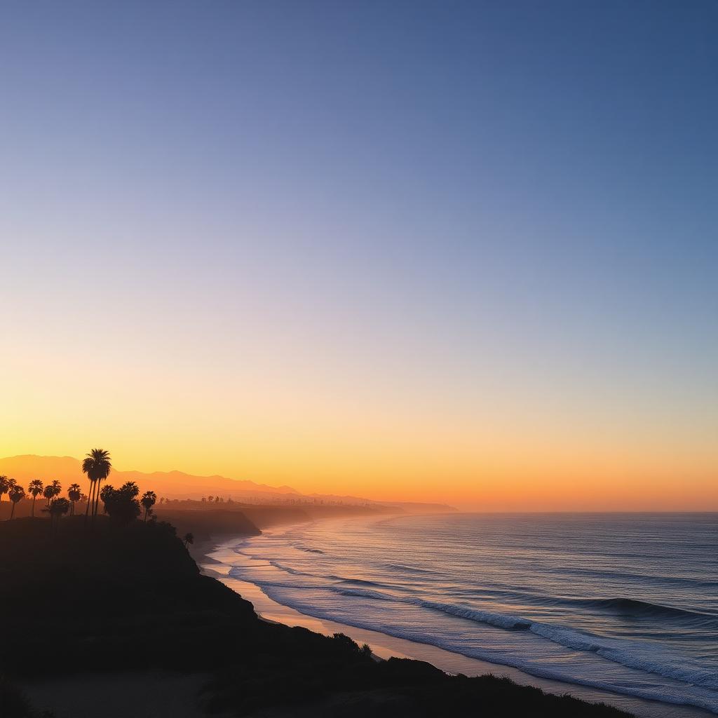California coastline at golden hour